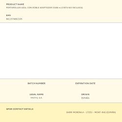 Portarollos Azul Con Doble Adaptador 33/66 M (Cinta No Incluida)