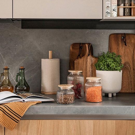 Portarrollos Para Papel De Cocina De Bambú Ms72077 Andrea House