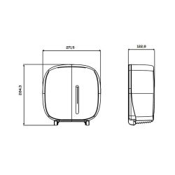 Portarrollos Timeless Abs Reciclado Negro Jofel