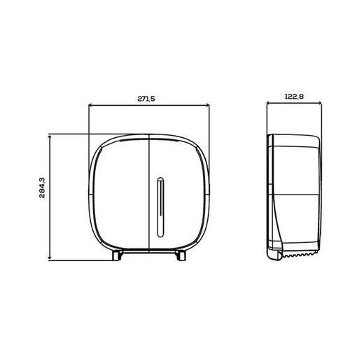 Portarrollos Timeless Abs Reciclado Negro Jofel