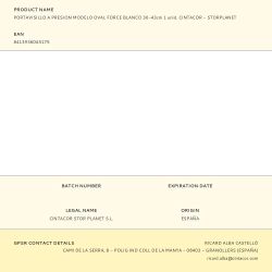 Portavisillo Extensible A Presión Modelo Oval Force Blanco, 30 - 43 Cm