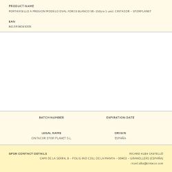 Portavisillo Extensible A Presión Modelo Oval Force Blanco, 90 - 105 Cm