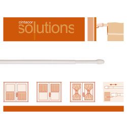 Portavisillo Extensible Plano Blanco, Ø1,1 X 30 - 45 Cm,  2 Uds