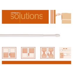Portavisillo Extensible Plano Blanco, Ø1,1 X 40 - 65 Cm,  2 Uds