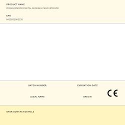 Programador Digital Semanal Para Exterior