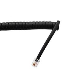 Prolongacion Telefonica 4.5M 4 Vias Macho-Macho Mini Negro Rizada