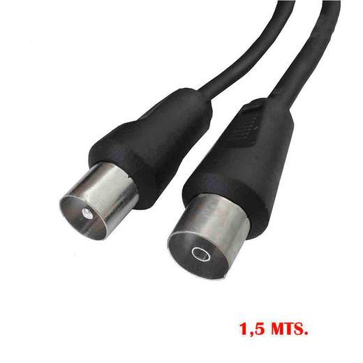 Prolongación Tv-Video 9,5Mm 1,5M Envasada Negra