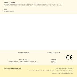 Base Múltiple Con 2 Tomas 2P+T, Con Interruptor Luminoso, 1,5 M Cable H05Vv-F 3G1,5 Mm², Blanca