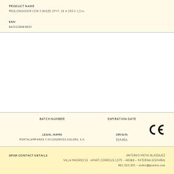 Base Multiple 3 Tomas 2P+T Schuko, Interruptor, Ip44, 1,5 M De Cable H05Rr-F 3G1,5 Mm², Negra/Azul