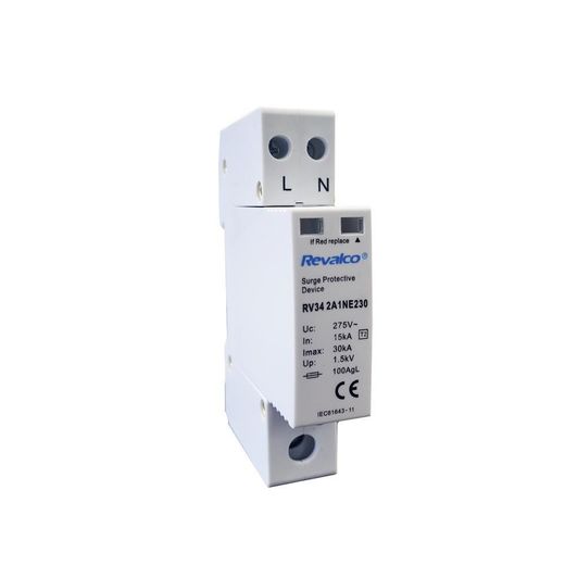 Protector Sobretension Transitorio 1P+N 30Ka C 230Vac 1 Modulo (Retractilado)