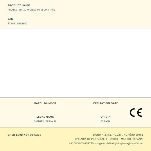 Proyector 30 W 2850 Lm 6500 K Ip65