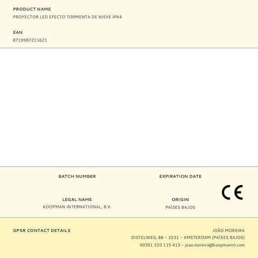 Proyector Led Efecto Tormenta De Nieve Ip44