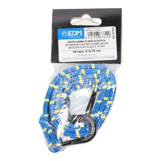 Pulpo Goma Plano Bicolor 0,75M Colores / Modelos Surtidos