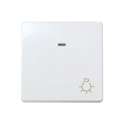 Pulsador Ancho Luminoso Serie 27 Blanco