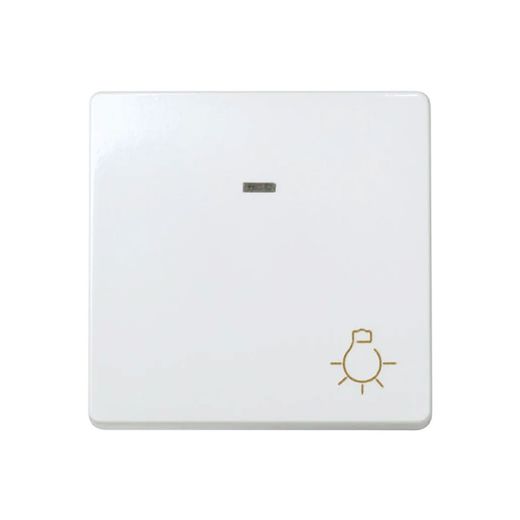 Pulsador Ancho Luminoso Serie 27 Blanco