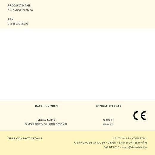 Pulsador Blanco