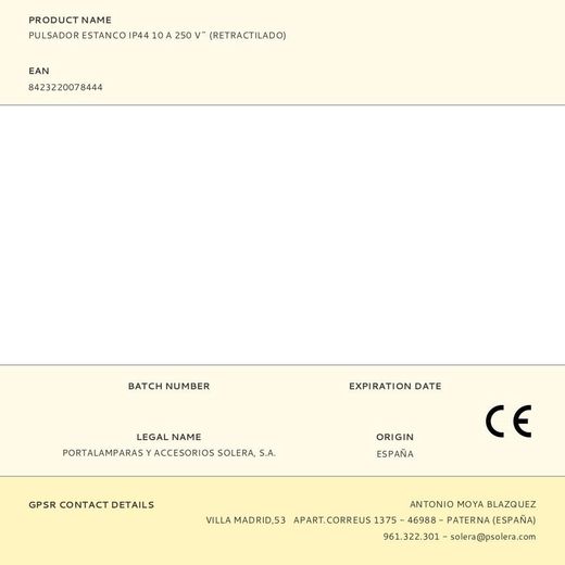 Pulsador Estanco, Ip44 10 A 250 V~