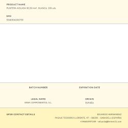 Puntera Aislada 00,50 Mm², Blanca, 100 Uds