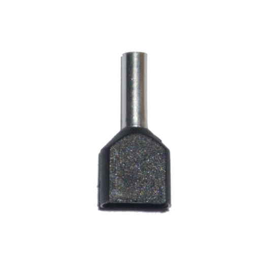 Puntera Aislada 01,50 Mm², Doble, Negra, 100 Uds