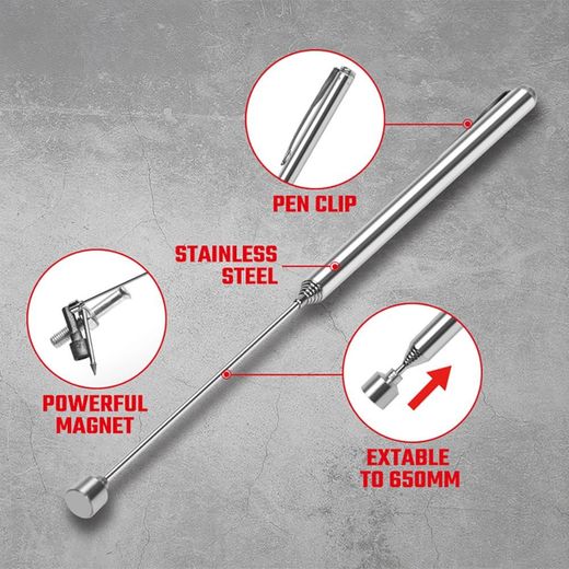 Puntero Magnético, Extensible, 650 Mm