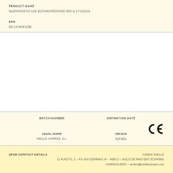 Quemador De Gas Butano/Propano Ø60Cm 3 Fuegos