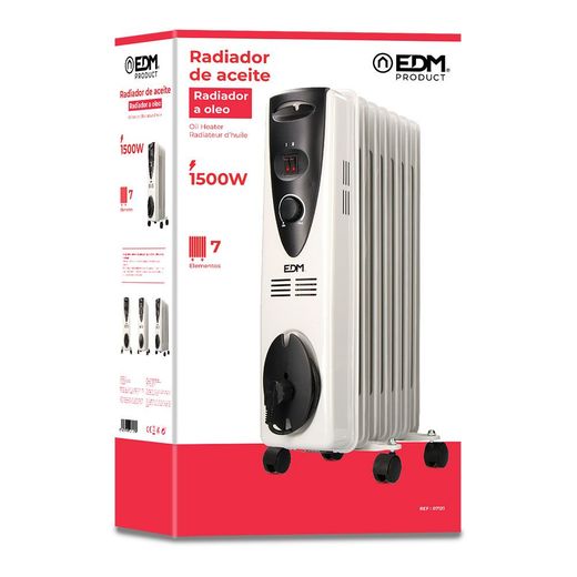 Radiador De Aceite 1500 W Con 7 Elementos