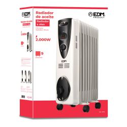 Radiador De Aceite 2000 W Con 9 Elementos
