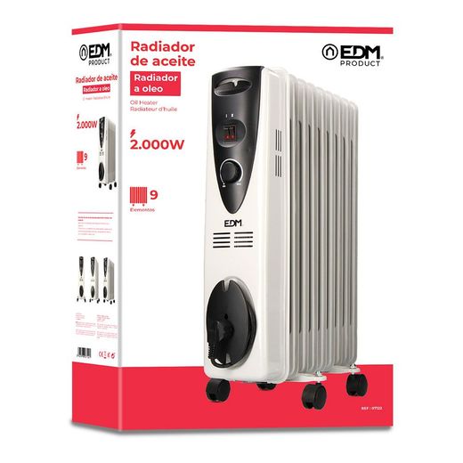 Radiador De Aceite 2000 W Con 9 Elementos