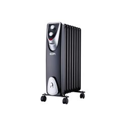 Radiador Sin Aceite 500 / 1000 / 1500 W Con 8 Elementos Modelo Black Edition