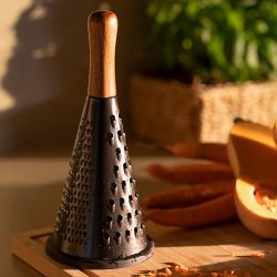 Rallador Inoxidable Negro/Acacia Cc73014 Andrea House