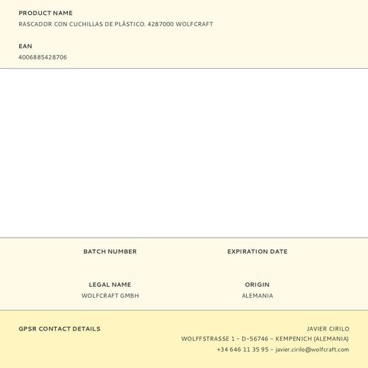 Rascador Con Cuchillas De Plástico