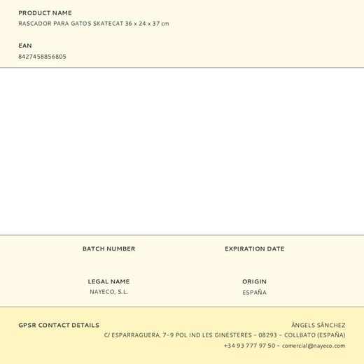Rascador Para Gatos Skatecat 36 X 24 X 37 Cm