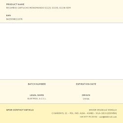 Recambio Cartucho Monomando 01125, 01195, 01196 Edm