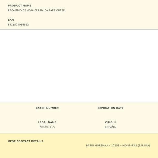 Recambio De Hoja Ceramica Para Cúter