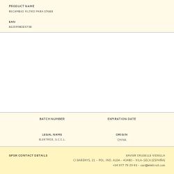 Recambio Filtro Para 07688