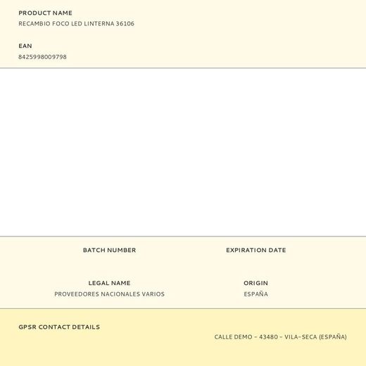 Recambio Foco Led Linterna 36106