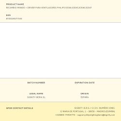 Recambio Mando + Driver Para Ventiladores Philips 93544,93545,93546,93547