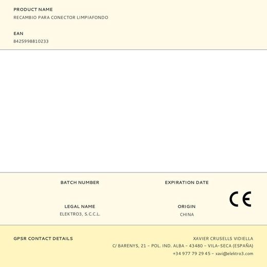 Recambio Para Conector Limpiafondo