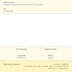 Recambio Tetera/Cafetera De Embolo Spezia 3 Tazas Oroley