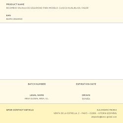 Recambio Valvula De Seguridad Para Modelo  Clasica 4L/6L/8L/10L Fagor