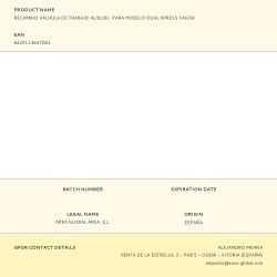 Recambio Valvula De Trabajo 4L/6L/8L  Para Modelo Dual Xpress Fagor