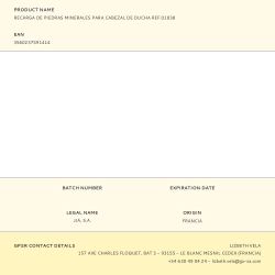 Recarga De Piedras Minerales Para Cabezal De Ducha Ref.01838