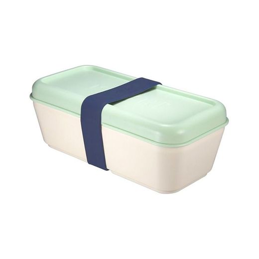 Recipiente Para Alimentos Rectangular Tapa Verde 0,75 L