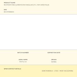 Recipiente Para Alimentos Rectangular Tapa Verde 0,75 L