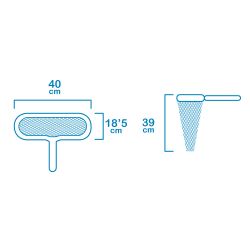 Recogedor De Hojas De Fondo Classic, Ø2,8 Cm, 40 X 18,5 Cm