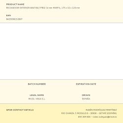 Recogedor Exterior Abatible Pr02 14 Mm Marfil, 175 X 32 X 120 Mm