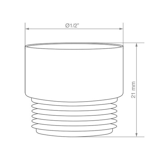 Reductor - Economizador De Caudal De Agua. Para Bañera. Color Cromado. Macho 28/100 Edm