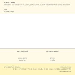 Reductor - Economizador De Caudal De Agua. Para Bañera. Color Cromado. Macho 28/100 Edm