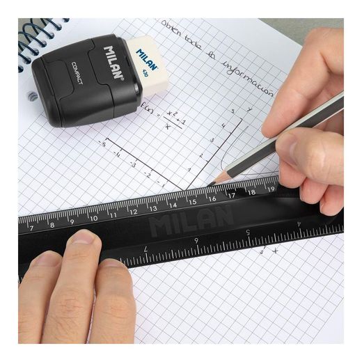 Regla Serie Shadow Negra 30 Cm