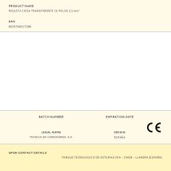 Regleta Ciega Transparente 10 Polos 2,5 Mm²